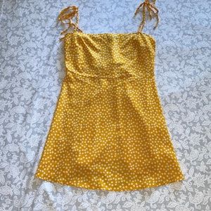 Shein yellow floral mini dress Size L